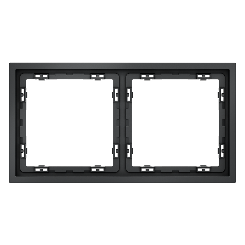 картинка Рамка пластиковая VOLTUM S70 на 2 поста, (графит) VLS100207 от магазина pro-decor.kz