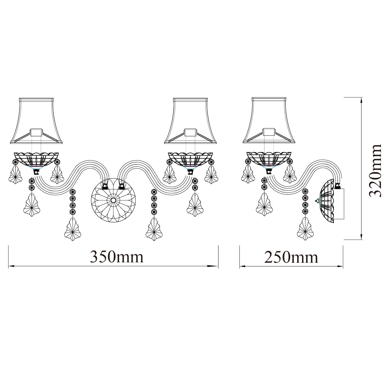 картинка Бра Chiaro Ивелина 475020402 от магазина pro-decor.kz